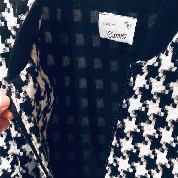 Houndstooth print bomber jacket - Picture 3 of 6